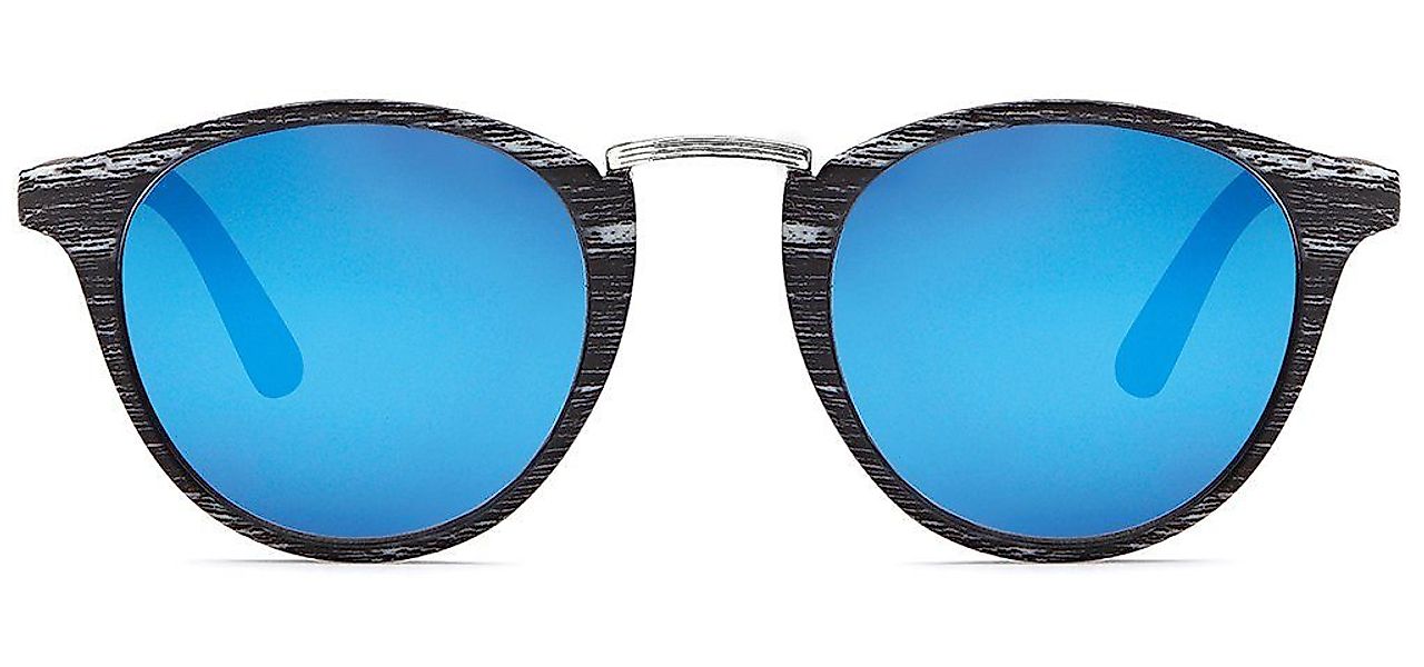 styleBREAKER Sonnenbrille Panto Sonnenbrille Holz Optik günstig online kaufen