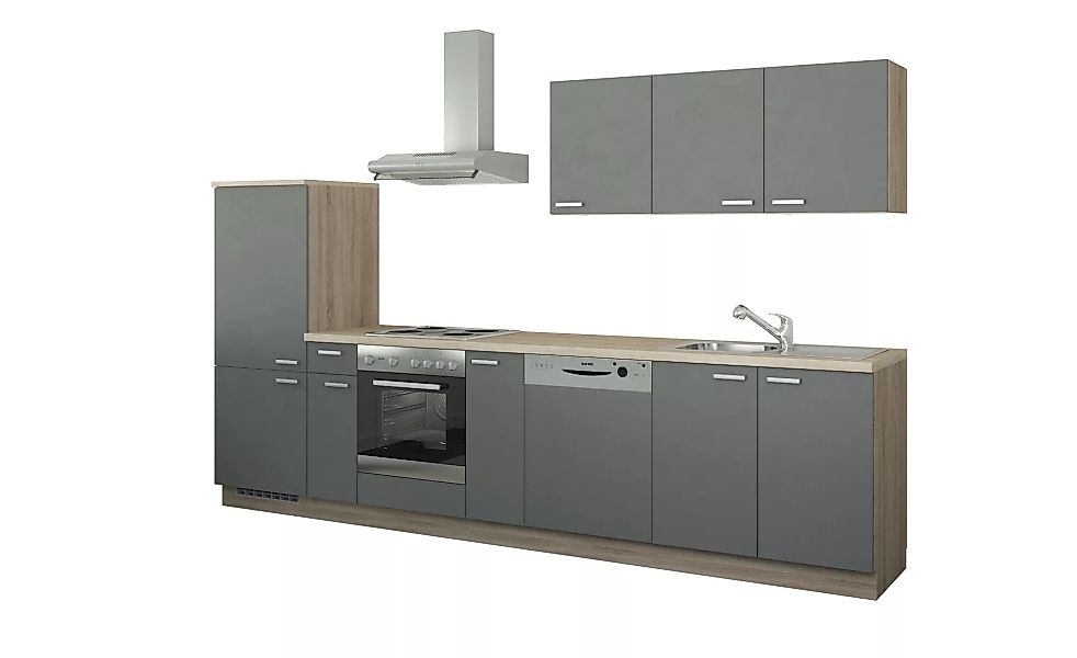 Küchenzeile mit Elektrogeräten - weiß - 330 cm - Küchen > Küchenblöcke mit günstig online kaufen