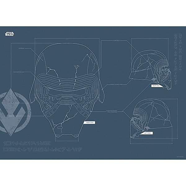Komar Bild "Star Wars EP9 Blueprint Kylo Helmet", Star Wars, (1 St.), Wandb günstig online kaufen