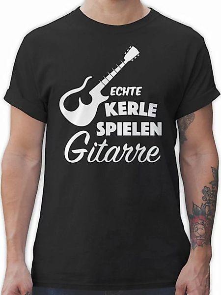 Shirtracer T-Shirt Echte Kerle spielen Gitarre Musik Instrument Zubehör günstig online kaufen