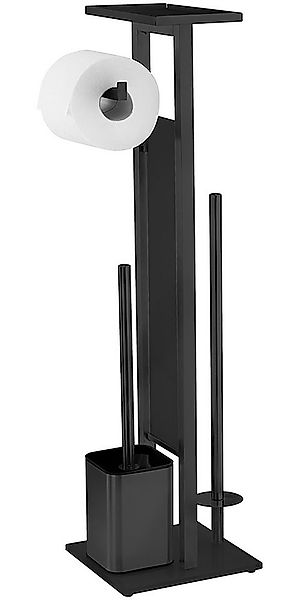 WENKO WC-Garnitur Modell Debar, Standgarnitur mit Ablage, Edelstahl, Bodenp günstig online kaufen