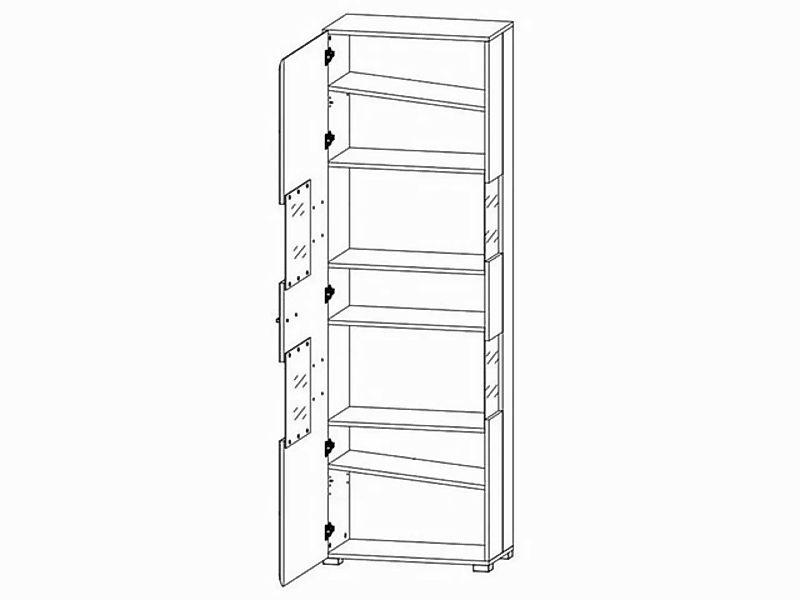 freiraum Vitrine Kathlin 65 x 205 x 37 cm (B/H/T) günstig online kaufen