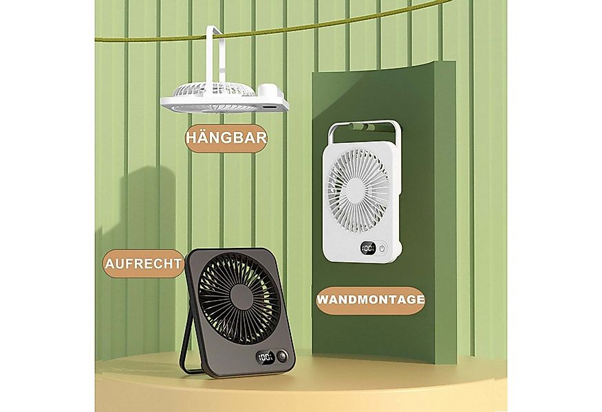 Senmudi Mini USB-Ventilator Klein Tischventilator USB Leise Ventilator Akku günstig online kaufen