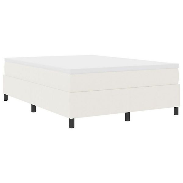vidaXL Bett Boxspringbett Creme 160x200 cm Cord-Stoff (1-tlg) günstig online kaufen