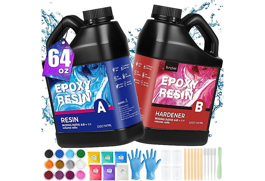 Bundviel Epoxidharz 128oz/70oz/64oz/35oz Epoxidharz Mit Härter Set,Epoxidha günstig online kaufen