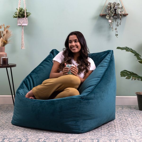 icon Sitzsack Riesen Sessel aus Samt günstig online kaufen