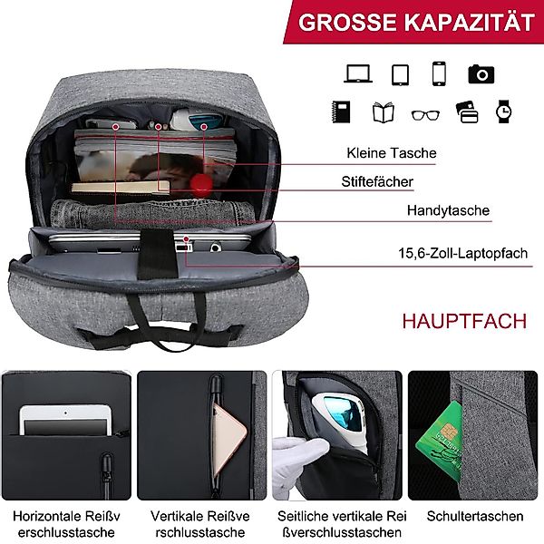 OKWISH Laptoprucksack Laptop Rucksack Rucksäcke Schulrucksack günstig online kaufen