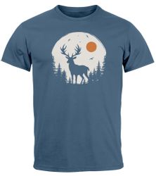 Neverless Print-Shirt Herren T-Shirt Frontprint Hirsch günstig online kaufen