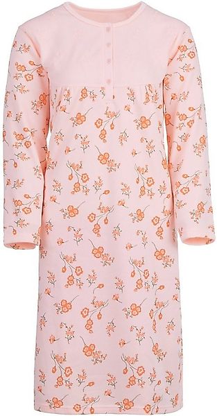 zeitlos Nachthemd Thermo Nachthemd - Blumen mit Stickerei günstig online kaufen
