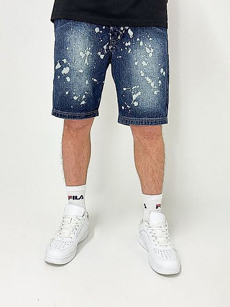 DADA Supreme Jeansshorts Denim Bermuda mit Splatter Muster und Logo-Details günstig online kaufen