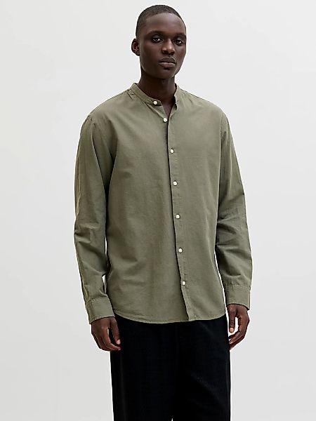 Jack & Jones Langarmhemd "JJEBREEZE LINEN BLEND BAND SHIRT L/S SN" mit Steh günstig online kaufen