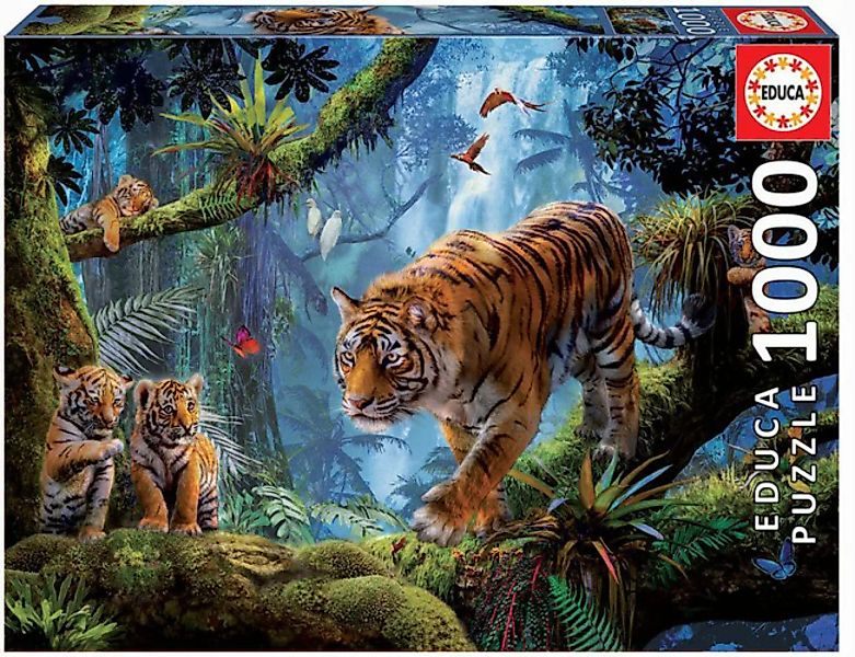 Educa Puzzle 9217662 - Tigers In The Tree - 1000 Teile Puzzle günstig online kaufen