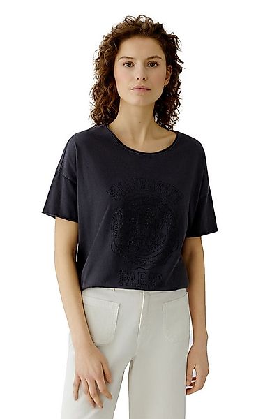 Oui T-Shirt Oui cooles College T-Shirt in verwaschener Optik (1-tlg) günstig online kaufen