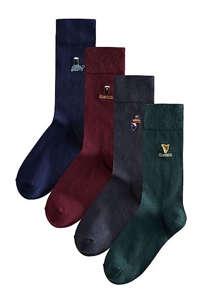 Next Basicsocken Lizenzierte Socken mit Guinness-Stickerei, 4er-Set (4-Paar günstig online kaufen