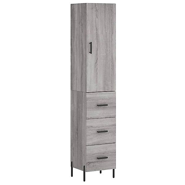 vidaXL Highboard Grau Sonoma 34,5x34x180 cm Holzwerkstoff 3198863 günstig online kaufen