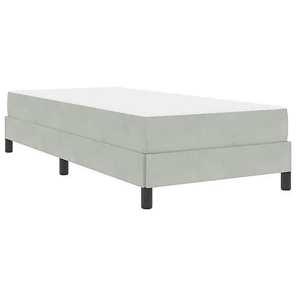 vidaXL Boxspringbett mit Matratze Hellgrau 90 x 190 cm Stoff 3398659 günstig online kaufen