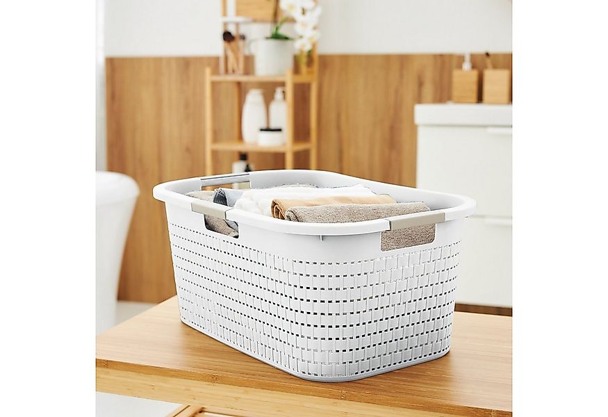 ROTHO Wäschekorb Wäschebox 40L COUNTRY, ergonomische Wäschebehälter mit Gri günstig online kaufen