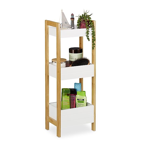 relaxdays Badregal mit 3 Körbe günstig online kaufen