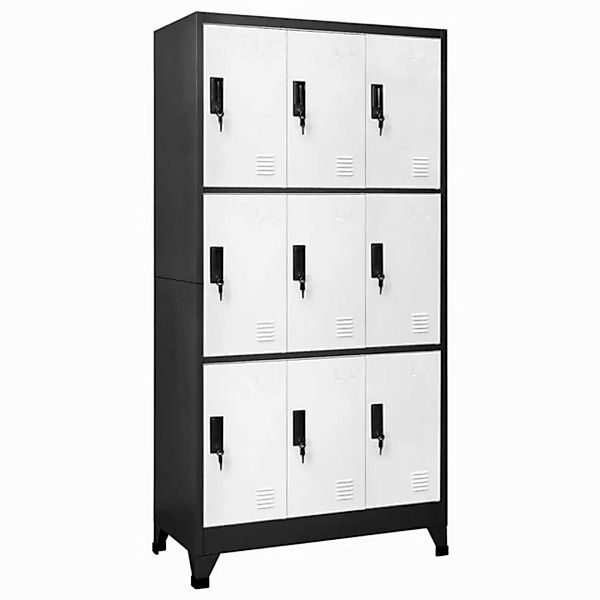 vidaXL Mehrzweckschrank Schließfachschrank Anthrazit und Weiß 90x45x180 cm günstig online kaufen