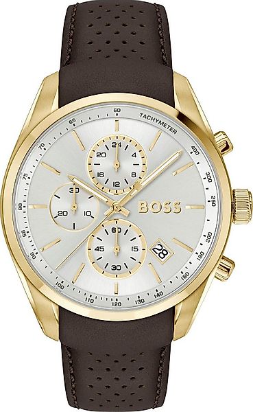 BOSS Quarzuhr GRAND PRIX 44 1514225, Quarzuhr, Armbanduhr, Herrenuhr, Leder günstig online kaufen