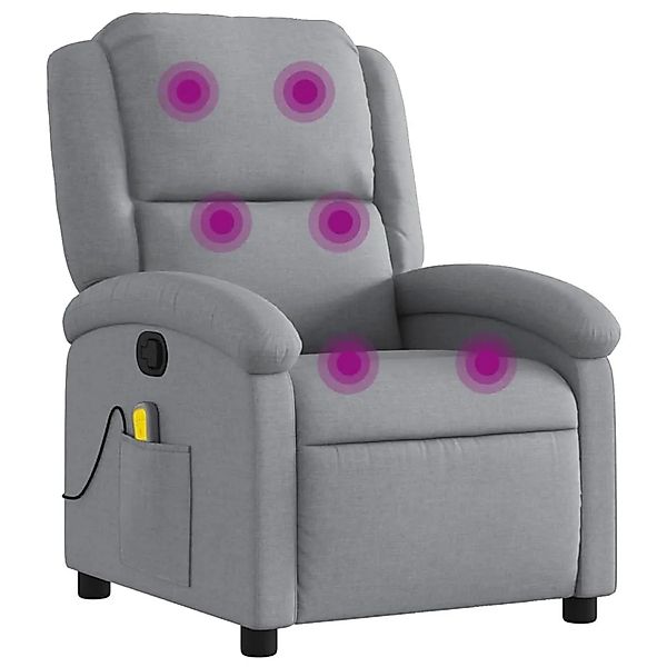 vidaXL Massage-Relaxsessel Hellgrauer Stoff 3205416 günstig online kaufen