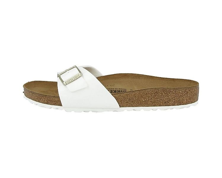 Birkenstock Madrid Birko-Flor Lack normal Damen Pantolette Hausschuhe, Sand günstig online kaufen