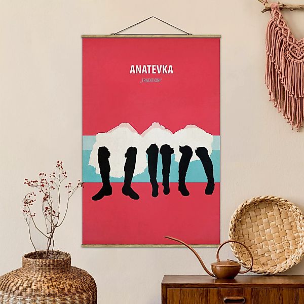 Stoffbild Portrait mit Posterleisten - Hochformat Filmposter Anatevka II günstig online kaufen