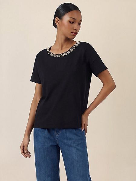 Apart Shirtbluse mit funkelndem Schmuckkragen günstig online kaufen