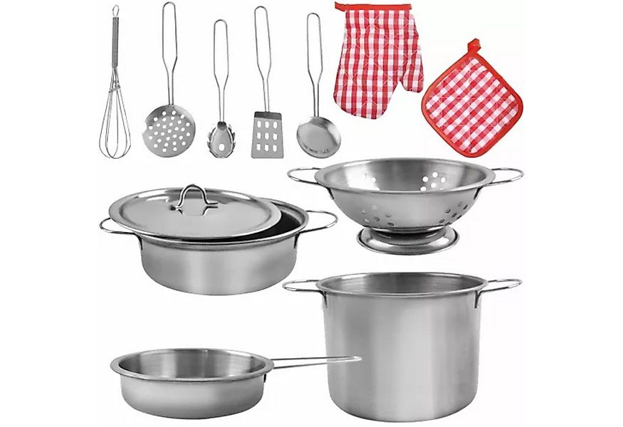 KRUZZEL Kinder-Küchenset Kinderkochspaß: Metalltöpfe-Set für kleine Meister günstig online kaufen