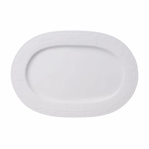 Villeroy & Boch Servierplatte "Servierplatte White Pearl 35 x 24 cm weiß" günstig online kaufen
