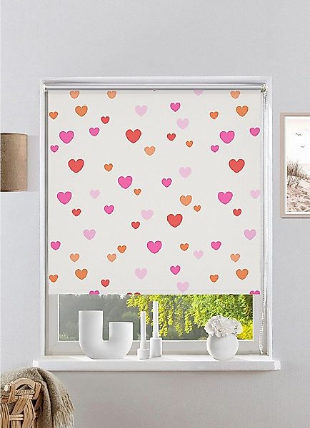 Rollo HEART, Lüttenhütt, verdunkelnd, ohne Bohren, freihängend, Klemmfix, F günstig online kaufen