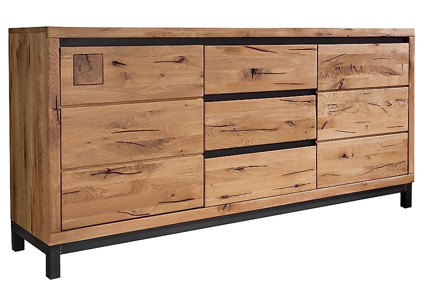 Massivmoebel24 Sideboard (Sideboard Wildeiche 175x45x85 natur günstig online kaufen