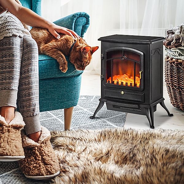 HOMCOM Elektrokamin Elektrische Kamin, Kamin mit Überhitzungs-Schutz, 45 x günstig online kaufen