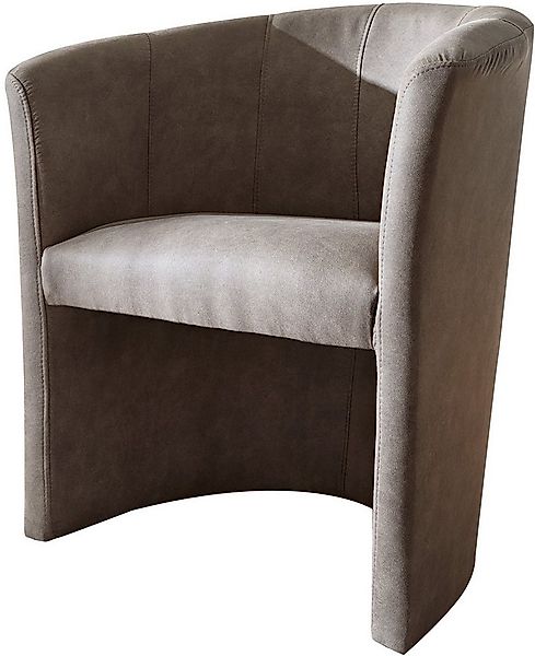 DELIFE Cocktailsessel Pieder, Taupe gepolstert Vintage Cocktailsessel Desig günstig online kaufen
