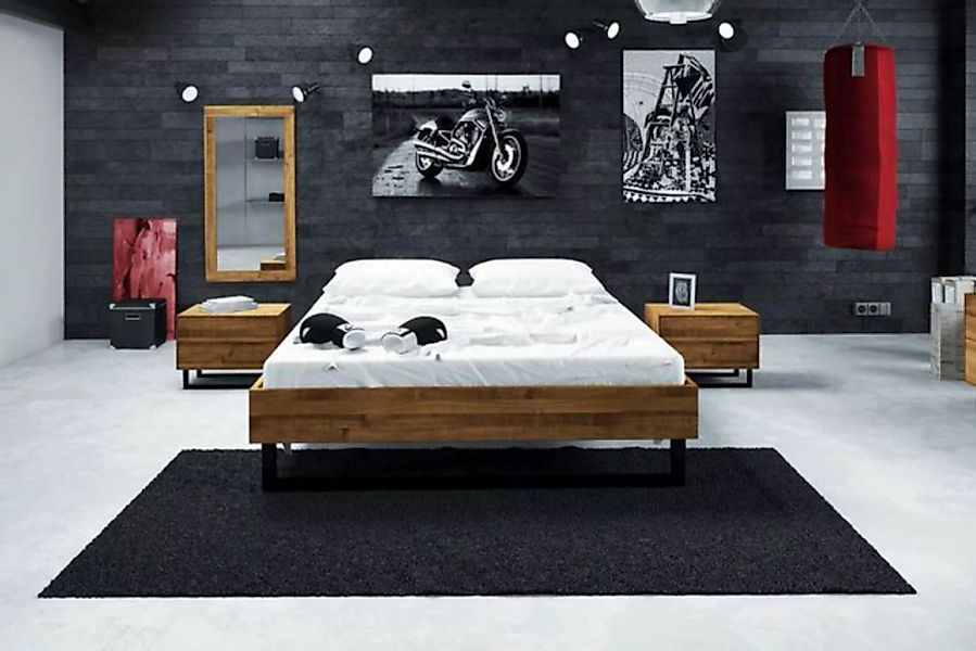 Natur24 Einzelbett Bett Leeds 2 Kernbuche massiv 160x200cm ohne Kopfteil mi günstig online kaufen