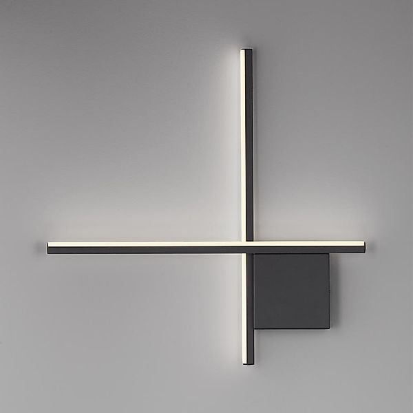 LED Wandleuchte Cross in Schwarz 15W 880lm günstig online kaufen