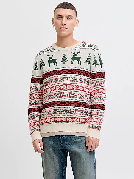 Jack & Jones Strickpullover "JJXMAS NOEL KNIT CREW NECK" günstig online kaufen