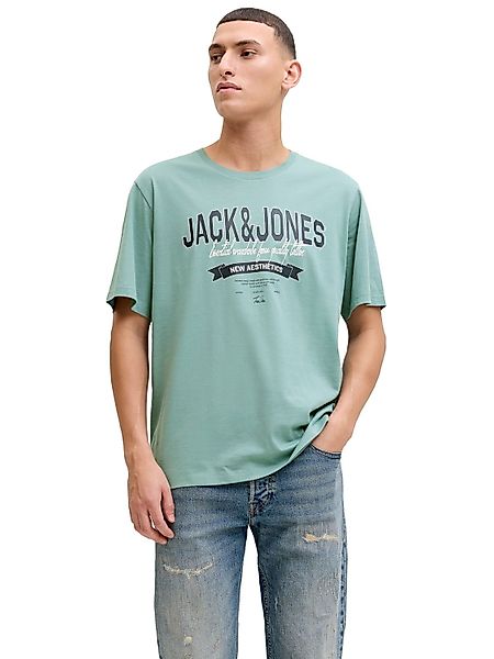Jack & Jones Herren Rundhals T-Shirt JJELOGO TEE SS O-NECK 2 COL - Regular günstig online kaufen
