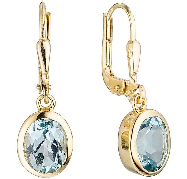 Schmuck Krone Paar Ohrhänger Ohrhänger mit Blautopas, 333 Gelbgold, Gold 33 günstig online kaufen