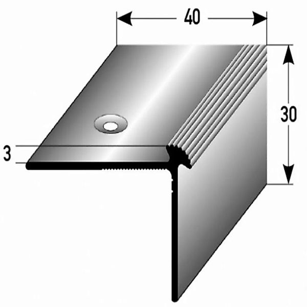 Treppenkante "Giffone" / Treppenkantenprofil / Winkelprofil (Größe 40 mm x günstig online kaufen