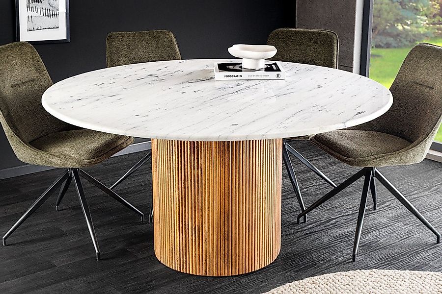 riess-ambiente Esstisch TRES CHIC 140cm weiß / braun · Tisch aus Mangoholz günstig online kaufen