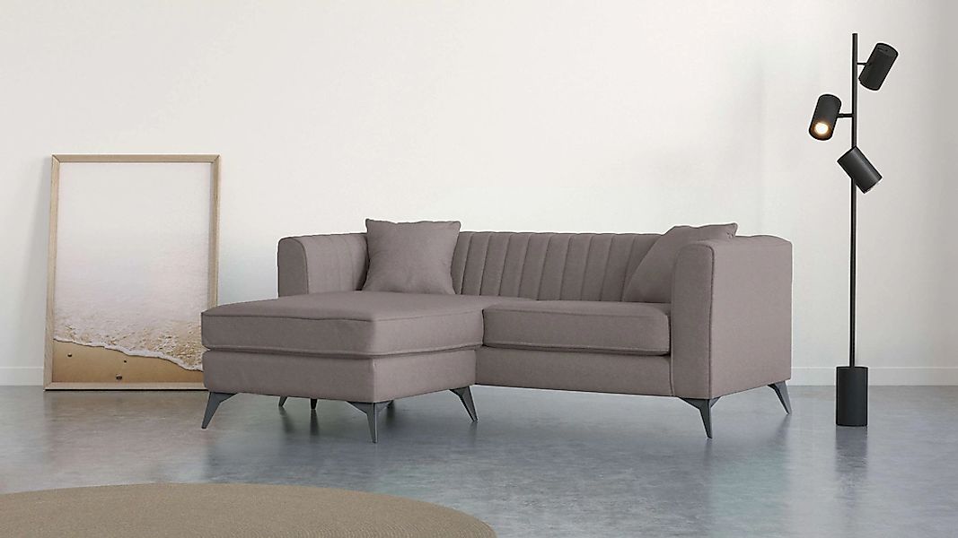 Places of Style Ecksofa "MATTHEW L-Form ideal für kleine Räume, Maße B/T/H: günstig online kaufen