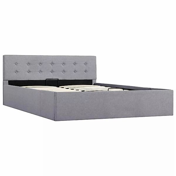 vidaXL Stauraumbett Hydraulisch Hellgrau Stoff 140x200 cm619341 günstig online kaufen