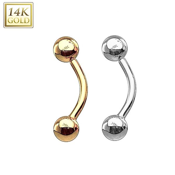 Taffstyle Augenbrauenpiercing Augenbrauen Piercing 14 Karat günstig online kaufen