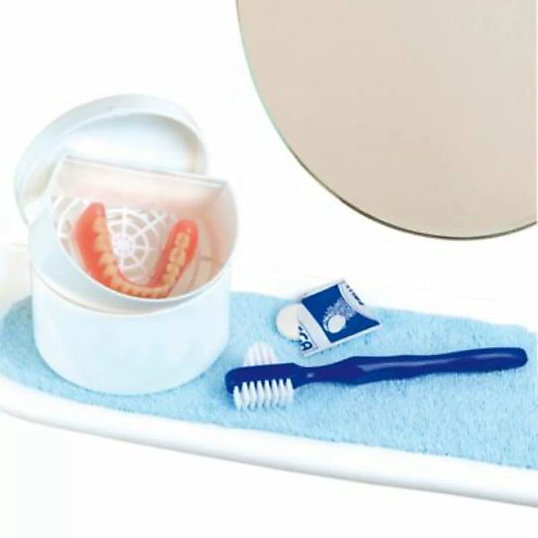 Zahnspangen-/Prothesendose blau/weiß günstig online kaufen