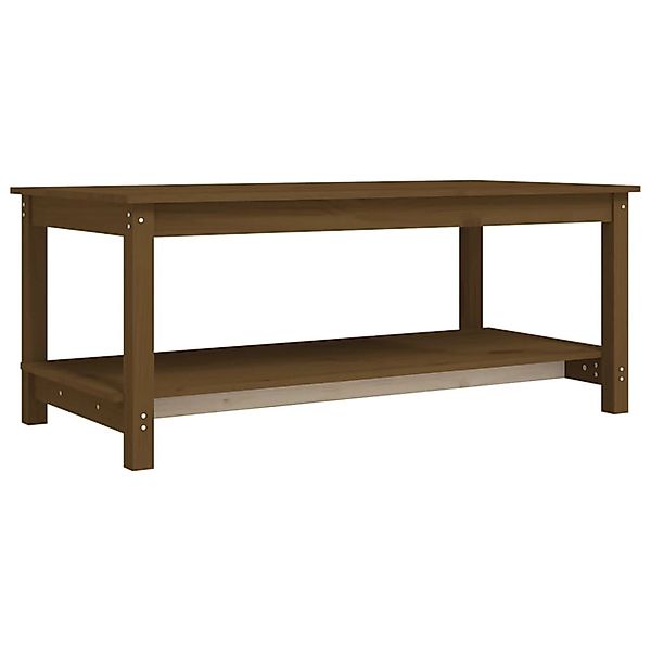 vidaXL Couchtisch Honigbraun 110x55x45 cm Massivholz Kiefer Modell 3 günstig online kaufen