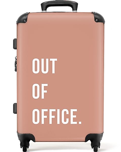 NoBoringSuitcases.com© Hartschalen-Trolley Zitate - Rosa - günstig online kaufen