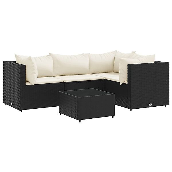 vidaXL Gartenlounge-Set 5-tlg. Garten-Lounge-Set mit Kissen günstig online kaufen
