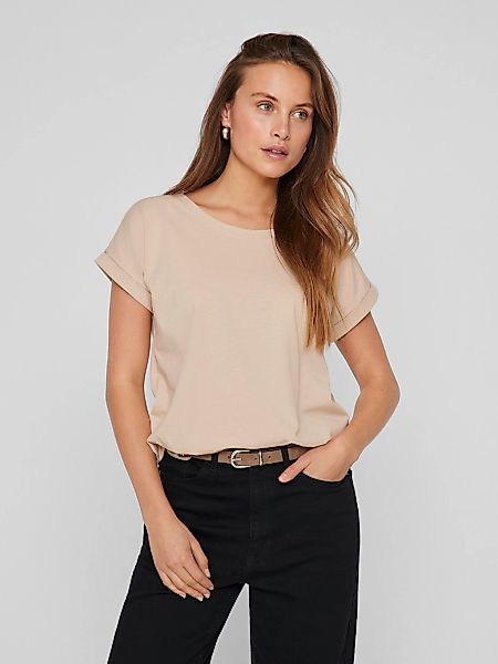 Vila Rundhalsshirt "VIDREAMERS NEW PURE T-SHIRT/SU-NOOS" Basic Damen-T-Shir günstig online kaufen