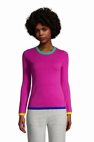 Kaschmir-Pullover mit rundem Ausschnitt, Damen, Größe: L Normal, Rot, by La günstig online kaufen